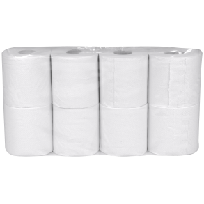 Toiletpapir, neutral, 2-lags, 34,7m x 9,8cm, 10,5cm, hvid, blandingsfibre (1 pk. af 8 ruller)